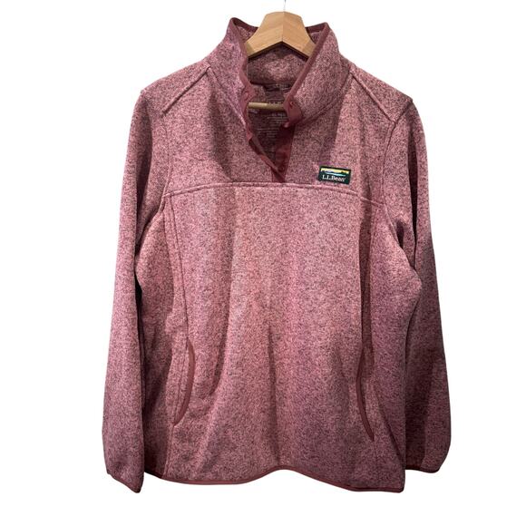 L.L. Bean Pink Mauve Sweater Fleece Pullover Size XL - Picture 1 of 4